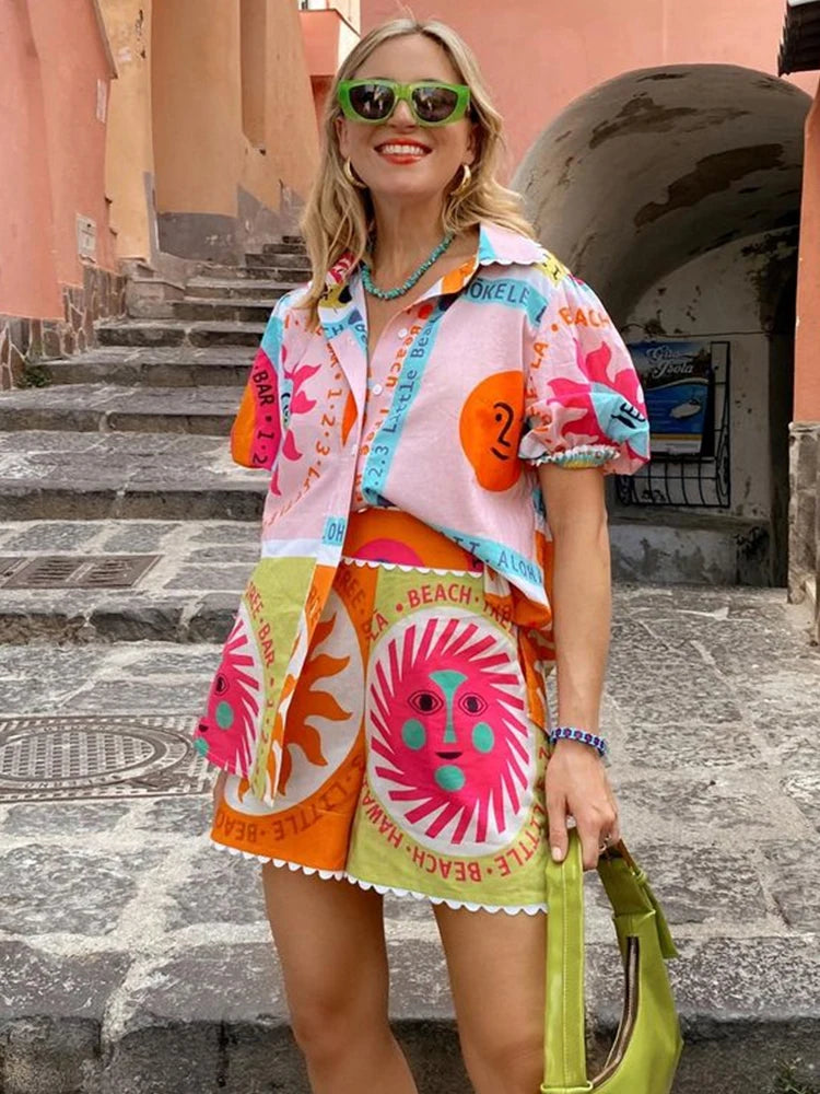 Sony Hawaii - Set met bedrukt shirt en korte broek