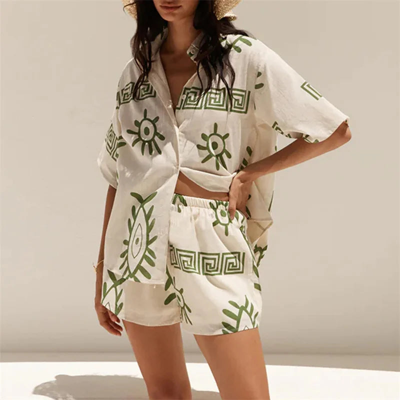 Daphnea - Shirt and Shorts Set