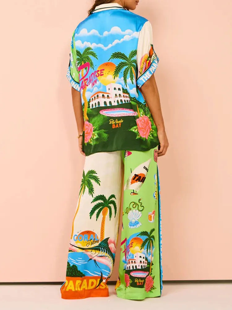 Tropical Paradise - Set van shirt en broek 